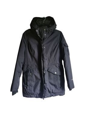 Women's Eddie Bauer Black Down Parka Jacket Size Medium